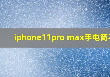 iphone11pro max手电筒不亮